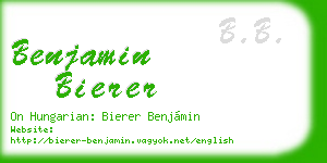 benjamin bierer business card