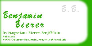 benjamin bierer business card